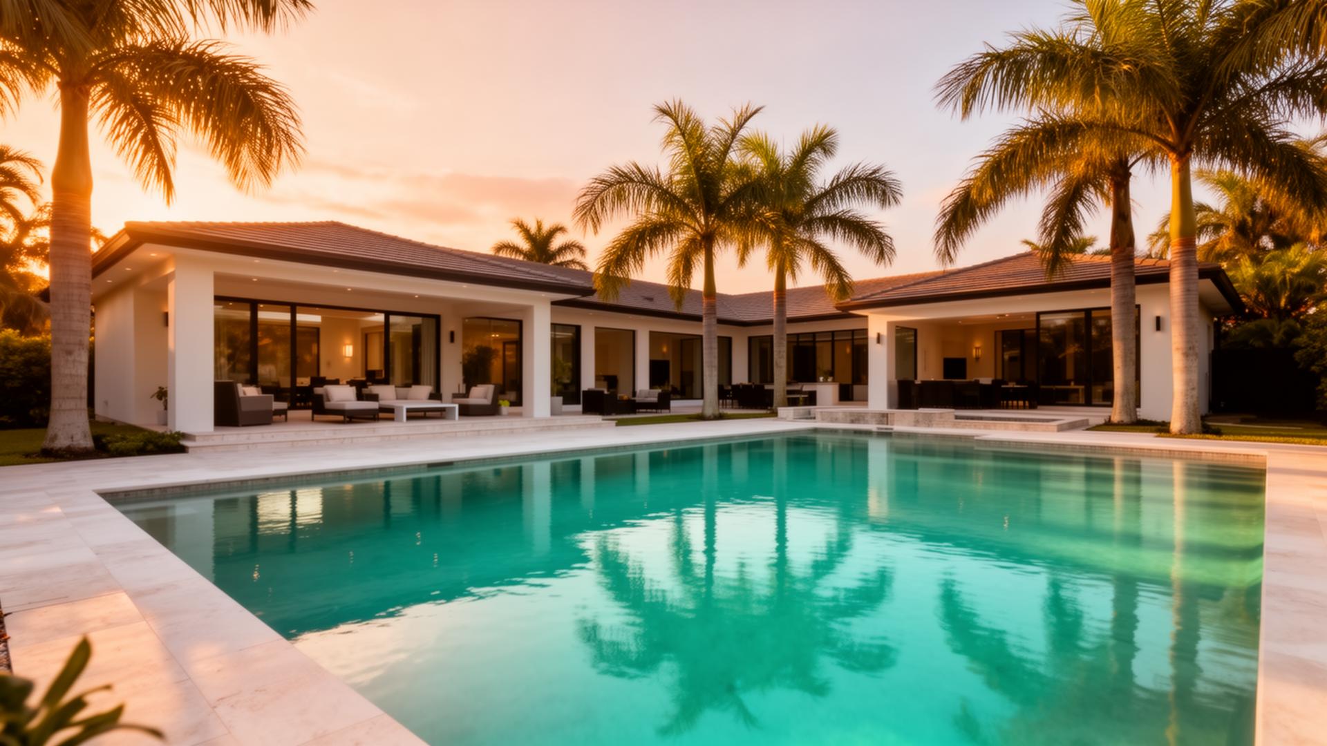 Luxury Florida backyard pool